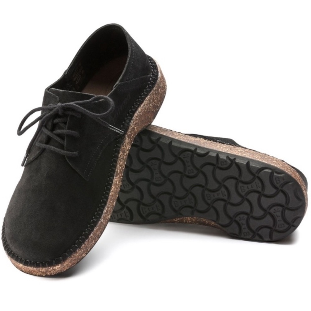 Birkenstock Gary black suede leather shoes size 36